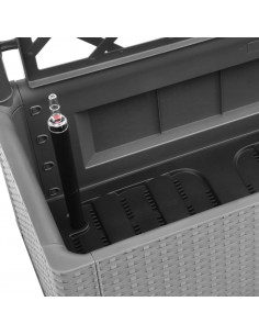 Letto Rialzato da Giardino con Graticcio e Irrigazione Grigio