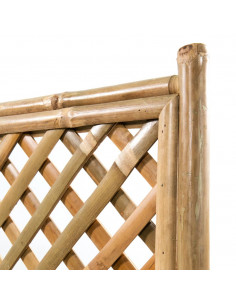 Letto Rialzato da Giardino con Graticcio in Bambù 70 cm