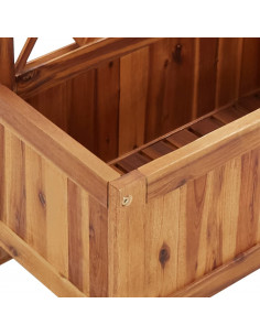 Letto Rialzato da Giardino con Graticcio in Massello di Acacia