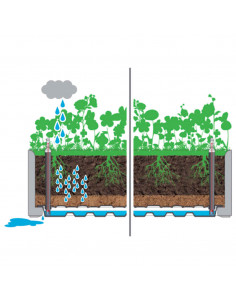 Letto Rialzato da Giardino con Sistema Irrigazione Bianco