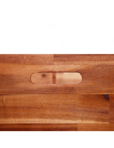Letto Rialzato da Giardino in Legno di Acacia 100x50x50 cm