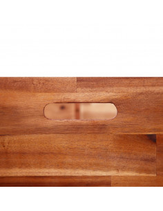 Letto Rialzato da Giardino in Legno di Acacia 150x50x50 cm