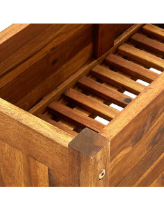 Letto Rialzato da Giardino in Legno di Acacia 76x27,6x25 cm