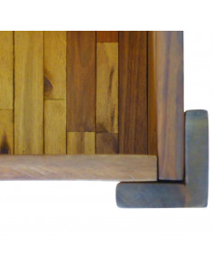 Letto Rialzato da Giardino in Legno Massello di Acacia