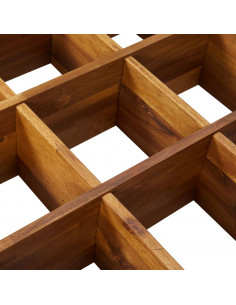 Letto Rialzato da Giardino in Massello d'Acacia 60x60x15 cm