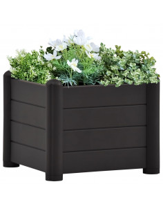 Letto Rialzato da Giardino in PP Antracite 43x43x35 cm