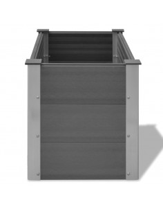 Letto Rialzato da Giardino in WPC 100x50x54 cm Grigio