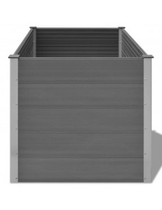 Letto Rialzato da Giardino in WPC 150x100x91 cm Grigio