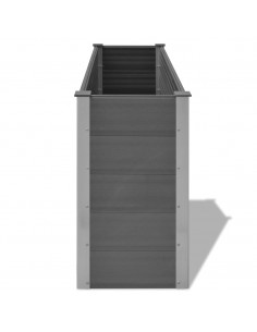 Letto Rialzato da Giardino in WPC 150x50x91 cm Grigio