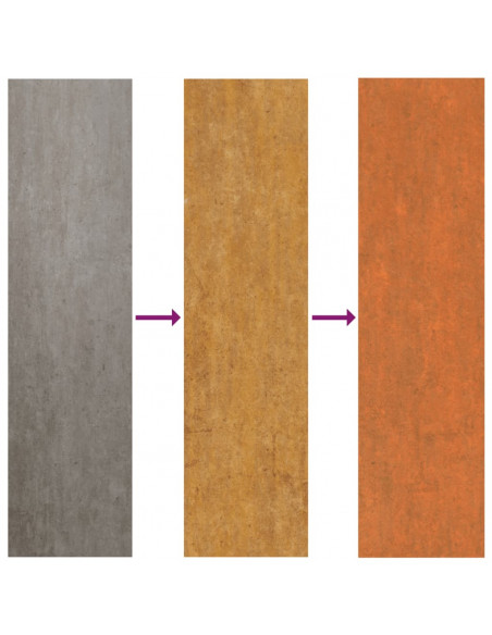 Letto Rialzato da Giardino Ruggine 160x80x77 cm Acciaio Corten