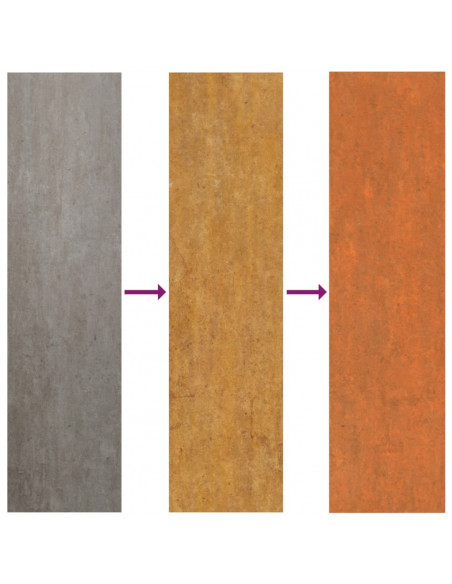 Letto Rialzato da Giardino Ruggine 240x40x45 cm Acciaio Corten
