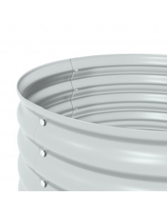 Letto Rialzato Giardino 80x80x44 cm in Acciaio Zincato Argento