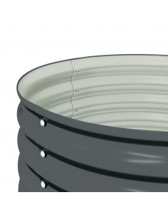 Letto Rialzato Giardino 80x80x81 cm in Acciaio Zincato Grigio