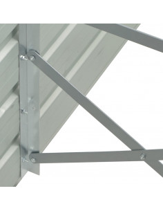 Letto Rialzato Giardino in Acciaio Zincato 100x40x45 cm Grigio