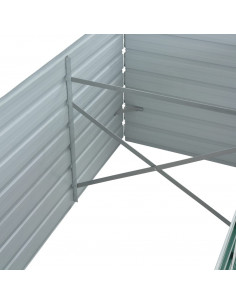 Letto Rialzato Giardino in Acciaio Zincato 240x80x45 cm Verde