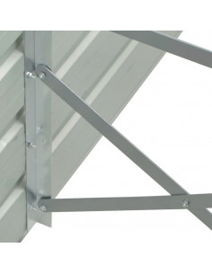 Letto Rialzato Giardino in Acciaio Zincato 480x80x77 cm Grigio