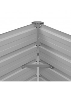 Letto Rialzato Giardino Marrone 100x40x77 cm in Acciaio Zincato