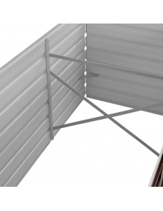 Letto Rialzato Giardino Marrone 240x80x77 cm in Acciaio Zincato