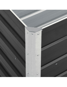 Letto Rialzato in Acciaio Zincato 240x40x45 cm Antracite