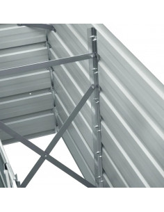 Letto Rialzato in Acciaio Zincato 240x40x77 cm Antracite