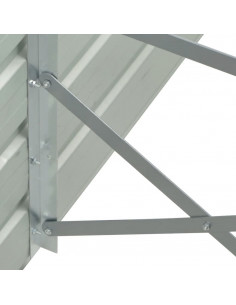 Letto Rialzato in Acciaio Zincato 400x80x77 cm Antracite