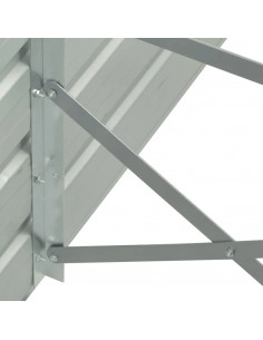 Letto Rialzato in Acciaio Zincato 400x80x77 cm Grigio