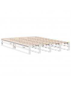 Letto senxa Materasso Bianco 120x200 cm Legno Massello di Pino