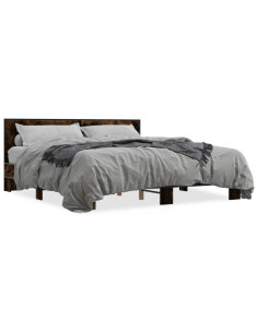 Giroletto Rovere Fumo 200x200 cm in Legno Multistrato e Metallo 2