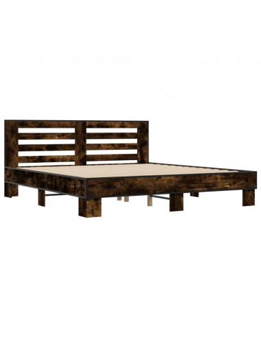 Giroletto Rovere Fumo 200x200 cm in Legno Multistrato e Metallo