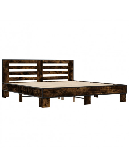 Giroletto Rovere Fumo 200x200 cm in Legno Multistrato e Metallo