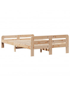 Letto senza Materasso 120x200 cm in Legno Massello di Pino