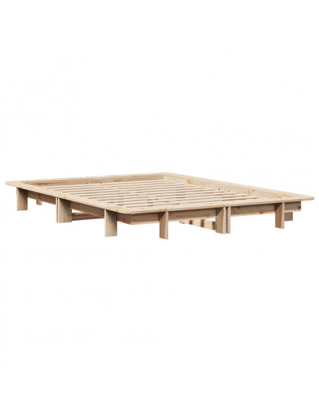 Letto senza Materasso 120x200 cm in Legno Massello di Pino