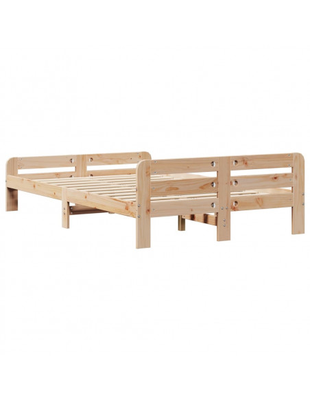 Letto senza Materasso 135x190 cm in Legno Massello di Pino