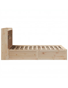 Letto senza Materasso 135x190 cm in Legno Massello di Pino