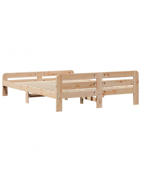 Letto senza Materasso 140x200 cm in Legno Massello di Pino