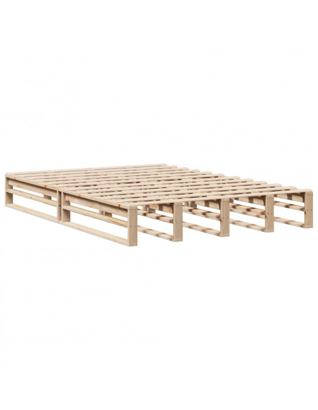 Letto senza Materasso 140x200 cm in Legno Massello di Pino