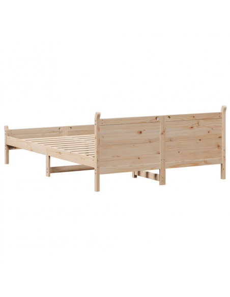 Letto senza Materasso 140x200 cm in Legno Massello di Pino