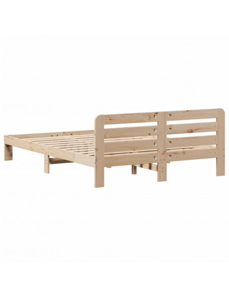Letto senza Materasso 140x200 cm in Legno Massello di Pino