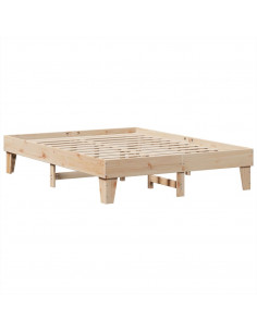 Letto senza Materasso 160x200 cm in Legno Massello di Pino