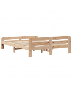 Letto senza Materasso 160x200 cm in Legno Massello di Pino