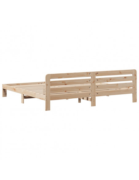 Letto senza Materasso 180x200 cm in Legno Massello di Pino
