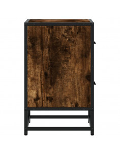 Comodini Rovere Fumo 2 pz 40x31x50 cm in Truciolato 2