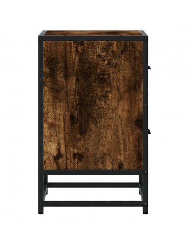 Comodini Rovere Fumo 2 pz 40x31x50 cm in Truciolato