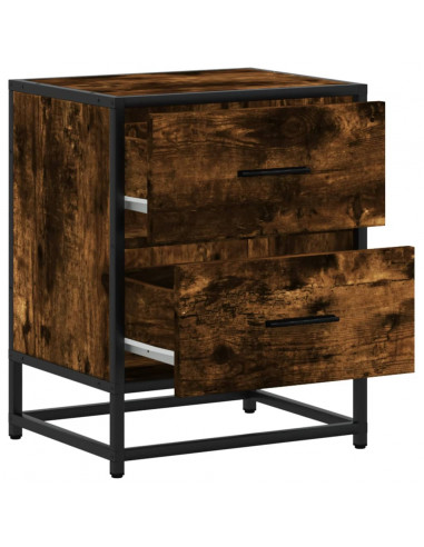 Comodini Rovere Fumo 2 pz 40x31x50 cm in Truciolato