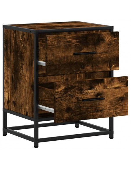 Comodini Rovere Fumo 2 pz 40x31x50 cm in Truciolato
