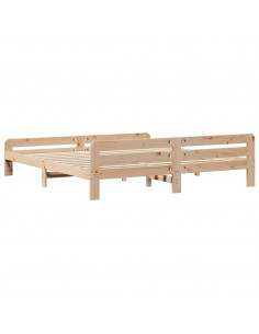 Letto senza Materasso 200x200 cm in Legno Massello di Pino