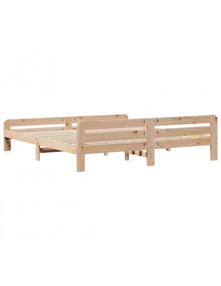 Letto senza Materasso 200x200 cm in Legno Massello di Pino