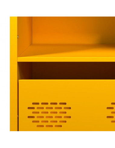 Credenza Giallo Senape 101,5x39x103,5 cm in Acciaio