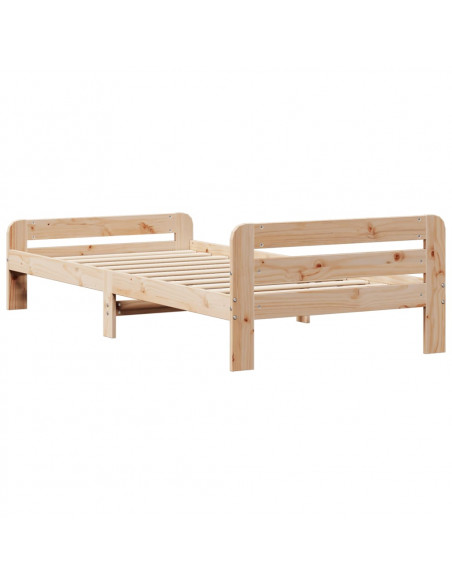 Letto senza Materasso 75x190 cm in Legno Massello Pino