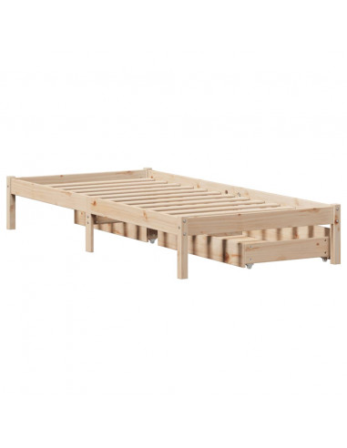Letto senza Materasso 75x190 cm in Legno Massello Pino